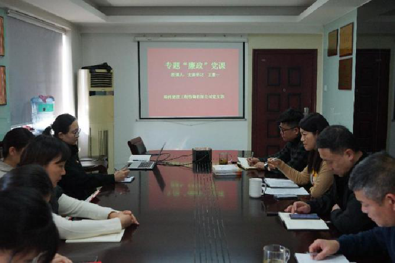 咨詢黨支部開展專題黨課學(xué)習 促進黨風廉政建設(shè)